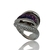Anillo de Plata 925 y Rodio de Oro 18klts. Circoñas Cubicas y Rubies. - karinjoyas