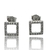 Aros de Plata 925. Cuadrado