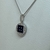 Cadena de Plata 925, Rodinada en Oro Blanco con Zafiros y Circoñas. en internet