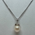 Cadena de Plata 925, Rodinada en Oro Blanco con Perla Cultivada.