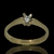 Anillo Solitario Canon Realizado en Oro Amarillo 18klts y Circoña Engarzada a Mano. - comprar online