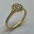 Anillo Solitario Ojo de Perdiz Realizado en Oro Amarillo 18klts y Circoña Engarzada a Mano.