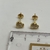 Aros de Oro Amarillo 18klts Circoñas Cubicas talla Corazon. 1.3Grs. - karinjoyas