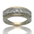 Anillo de Plata 925 y Oro 18klts y Circoñas.
