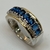 Anillo de Plata 925 y Oro 18klts. Zafiros en internet