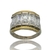 Imagen de Anillo de Plata 925 y oro 18klts. Circoñas Cubicas.