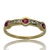 Anillo Realizado en Oro Amarillo 18klts Rubies y Circoñas.