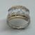 Imagen de Anillo de Plata 925 y oro 18klts. Circoñas Cubicas.