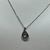 Cadena de Plata 925, Rodinado en oro Blanco. Dije Topacio.