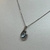 Cadena de Plata 925, Rodinado en oro Blanco. Dije Topacio. en internet