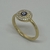 Anillo de Plata 925 y Baño de Oro 18k. Pave Circoñas. - - karinjoyas