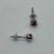 Aros de oro Blanco 18klts Rubies Birmanos Mogok. en internet