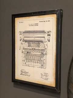 Cuadro Blueprint Maquina de escribir 32x42cm 9/21