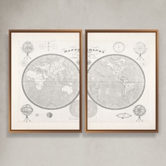Mapa Mundi Diptico 35x50 - comprar online