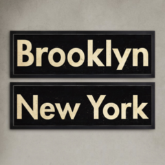 Cuadro Brooklyn varilla raspada 70x20 - comprar online