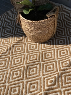 Alfombra Rombos yute y algodón - comprar online