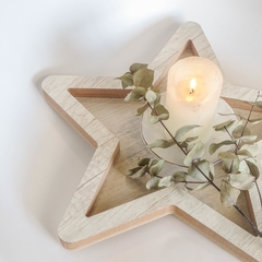 Bandeja Estrella madera 35 cm 4/22 - comprar online