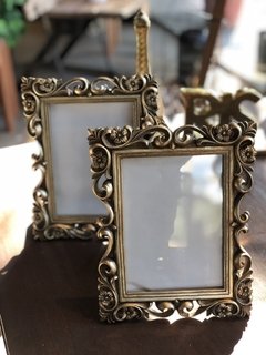 PORTARRETRATO DORADO 10 X 15 VINTAGE RESINA