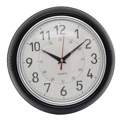 Reloj Quartz Marco plastico negro 24 cm Sc 3/22