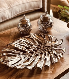 Centro de Mesa Aluminio Hoja 49 cm