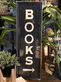 CUADRO VINTAGE BOOKS 24cm x 74cm 2/22 en internet