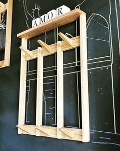 Perchero Escandinavo Madera Grandis 6 ganchos 61 x78.5 cm