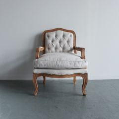 Sillon Luis LXV Lino Beige madera Paraiso - PN - 2/6/22 - comprar online