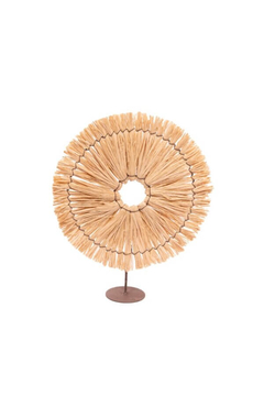 OBJETO DE DECORACION DE FIBRAS NATURALES CON ESTRUCTURA DE METAL 47CM KD