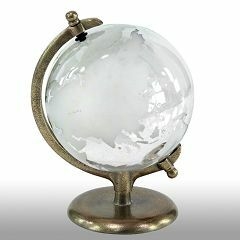 GLOBO TERRAQUEO DECO 23X23X31 METAL Y VIDRIO 10/22