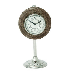Reloj de Mesa metal y madera - 17x31 cm - U40697 - 10/5/22