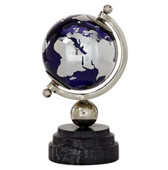 Globo Terraqueo Aluminio/marmol y vidrio 16x13x27 cm - U67793 - 10/5/22