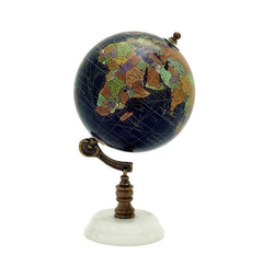 GLOBO TERRAQUEO DE MARMOL/METAL/PVC MDU94450