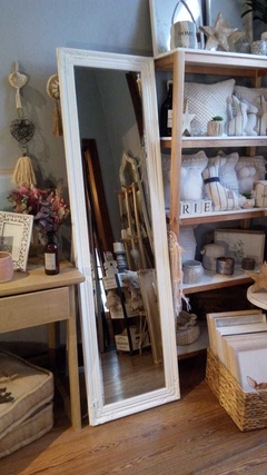 Espejo de pie de madera blanca 53 x 1,85 cm JK SB28 - comprar online