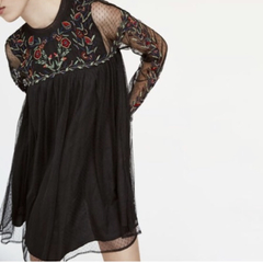 VESTIDO ZARA EMBROIDEREd - Fueisera