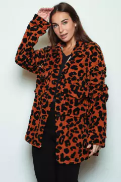 Camisaco Largo Corderito Peluche con Estampas en internet