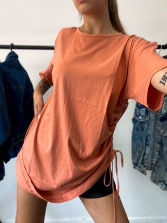 Vestido Remeron de Algodon con Frunces Laterales - tienda online
