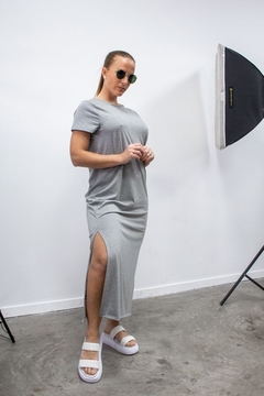 Vestido Modal Largo con Tajos - Shaina Trendy Store