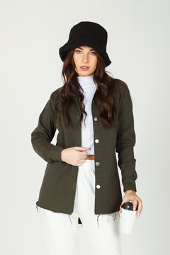 Maxicamisa de Gabardina Desflecada - comprar online