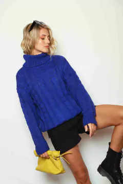 Sweater Poleron Trenzado - comprar online