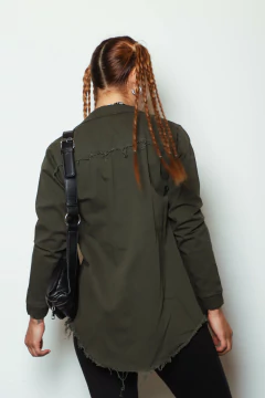 Maxicamisa de Gabardina Desflecada - comprar online