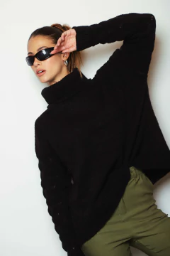 Imagen de Sweater Poleron Ancho Copos en Mangas