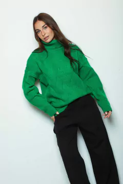 Sweater Poleron Ancho Rombos - comprar online