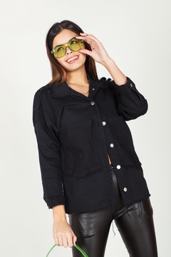Campera Oversize de Gabardina Desflecada - Shaina Trendy Store