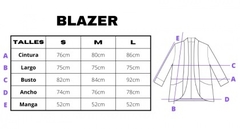 Blazer crepe con Bolsillos Elastizado - tienda online