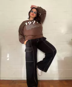 Pantalón Gabardina Cargo Costura de Color - 36 al 52 en internet