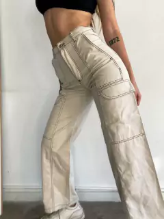 Imagen de Pantalón Gabardina Cargo Costura de Color - 36 al 52