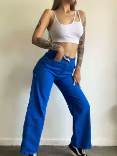 Jean Wide Leg Cargo Colores - Shaina Trendy Store