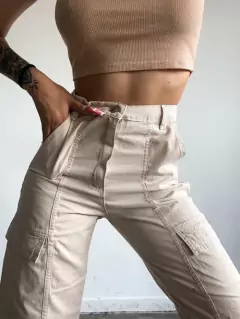 Pantalón Gabardina Cargo Costura de Color - 36 al 52 en internet