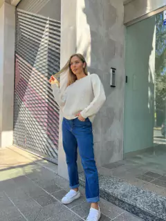 Jean Mom Azul Rígido - 36 al 52 - tienda online