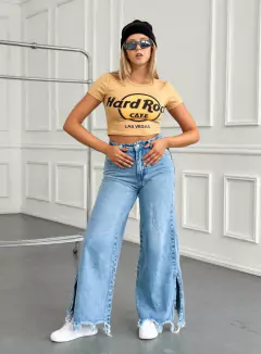 Imagen de Jean Wide Leg con Tajo y Desflecado - 36 al 52